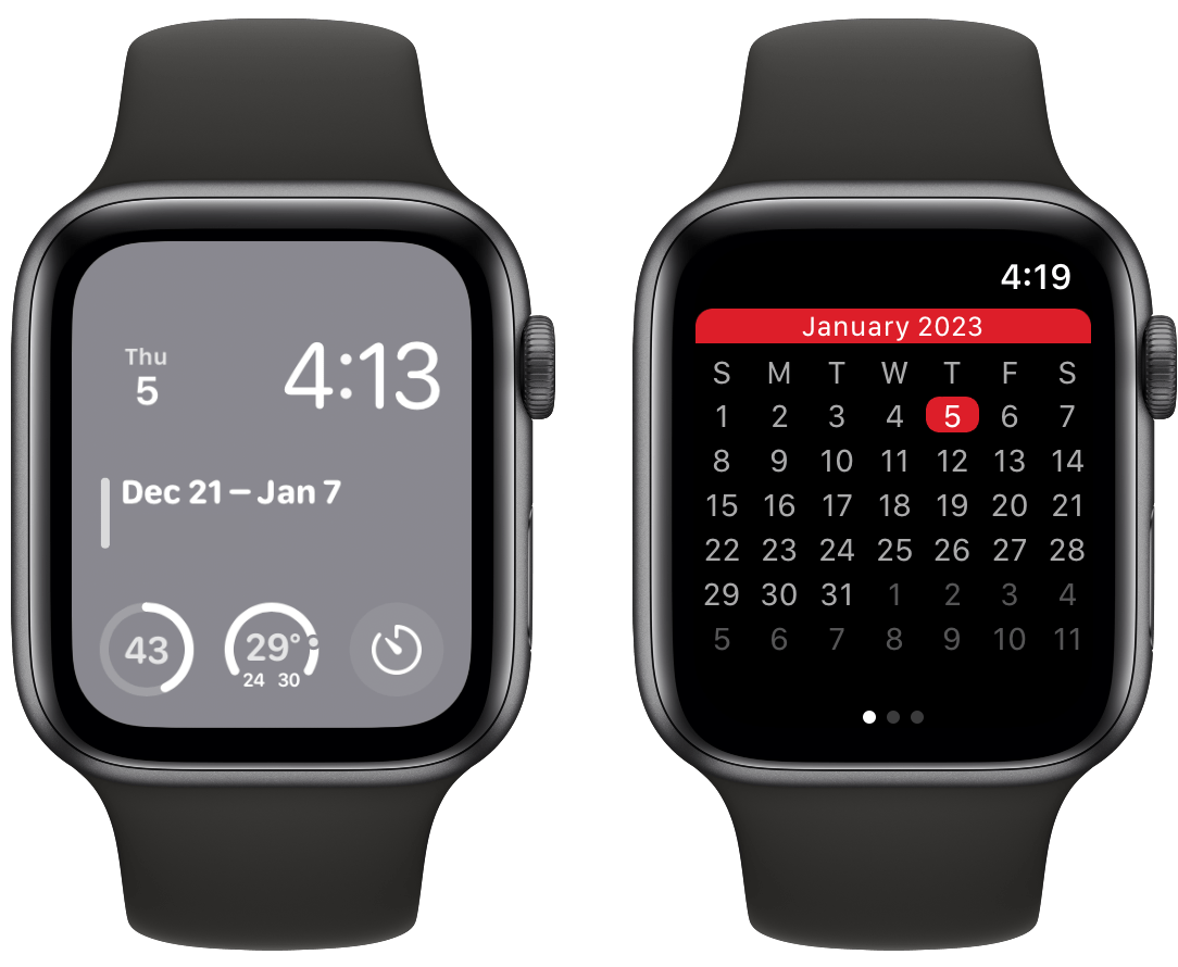 Calendar 366 on Apple Watch